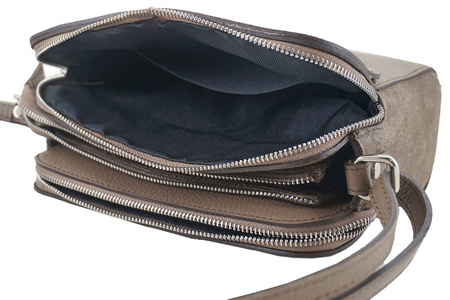 Torebka damska skórzana crossbody - Bordowa