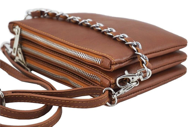 Módní italská kožená poštovní taška - námořnická modř