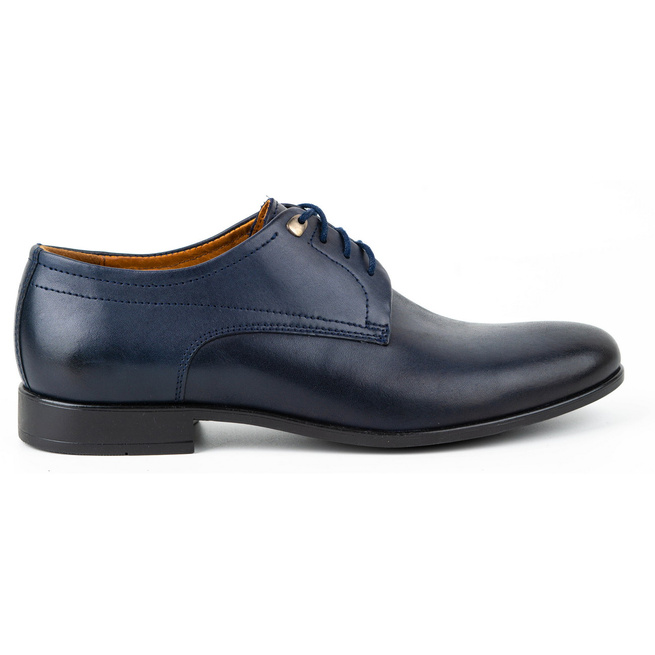 Buty męskie wizytowe skórzane 334/54 granatowe