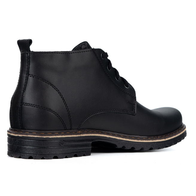 Trzewiki męskie z naturalnej skóry POLBUT 2109S zimowe obuwie miejskie