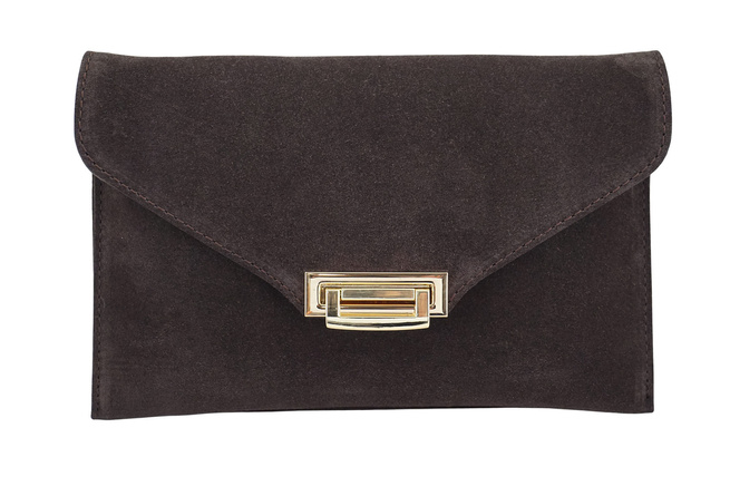Stylová semišová kabelka Barberinis - Hnědá tmavá