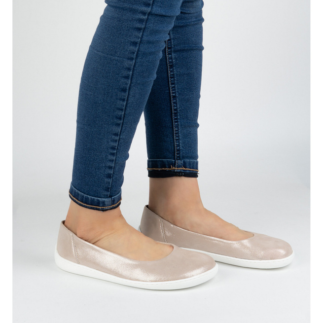 BAREFOOT Dámské minimalistické lodičky 1771POL pink satin