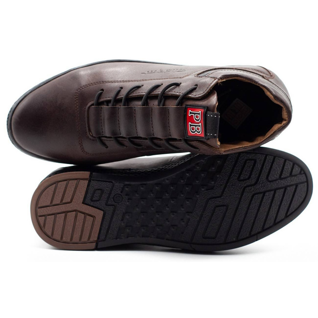 Pánské zimní boty K26F tmavě hnědé