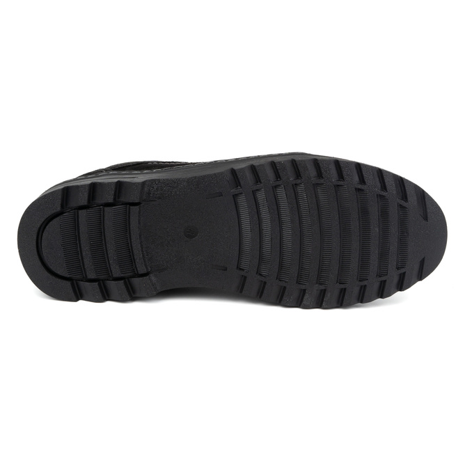 Buty męskie skórzane casual sznurowane zamszowe 309GT czarne