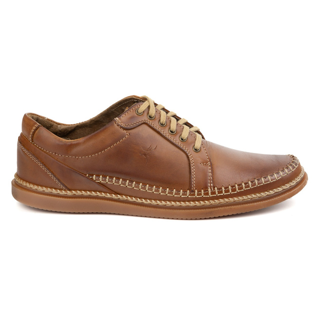 Buty Męskie Skórzane Casual Model 313GT camel