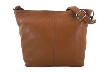 Listonoszka damska skórzana - Barberini's - Brązowe jasne