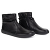 Damskie buty barefoot sztyblety z zamkiem ocieplane 1297 czarne