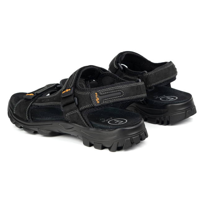 Pánské kožené sandály MS7038 černé