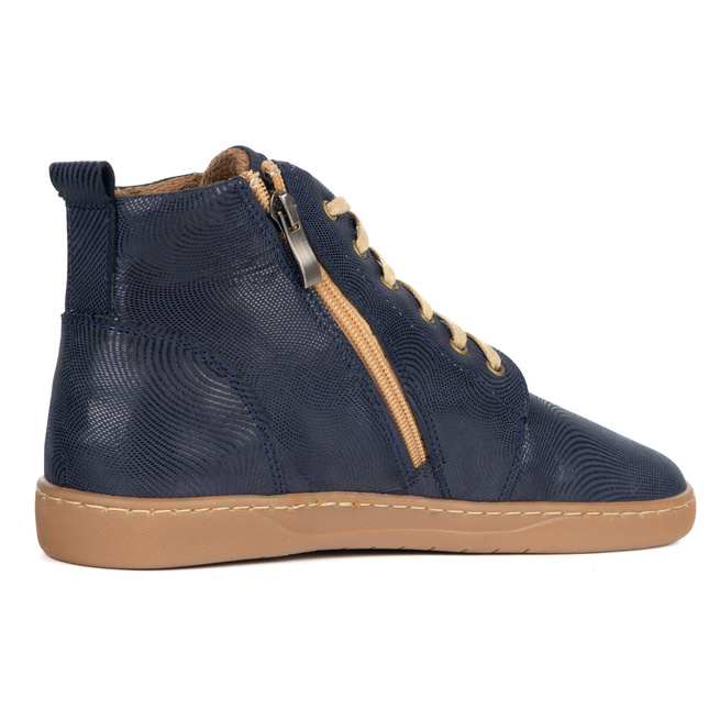 Dámské kožené zimní boty barefoot Z-B04 beige