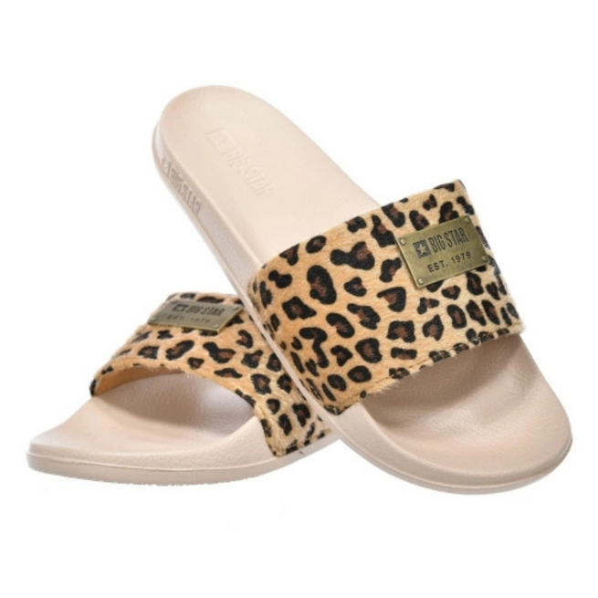 Klapki damskie Big Star SS274715 leopard