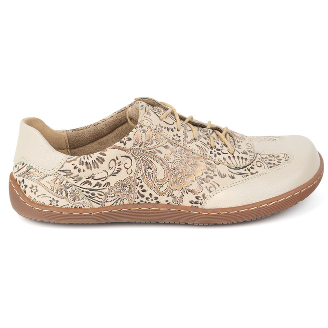 Buty BAREFOOT damskie skórzane minimalistyczne 1287 beżowe