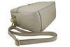 Pojemna torebka skórzana dwukomorowa - Beżowa jasna