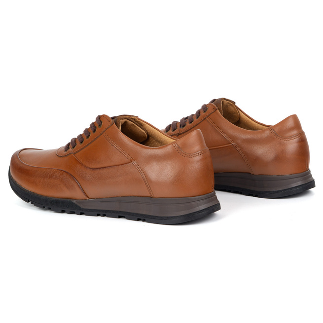 Pánské ležérní kožené polobotky Brown 902KNT brown