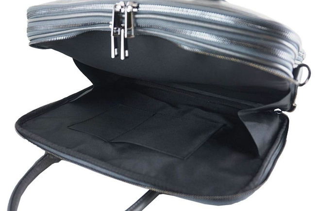 Dámská kožená aktovka - Barberini's - tmavě šedá