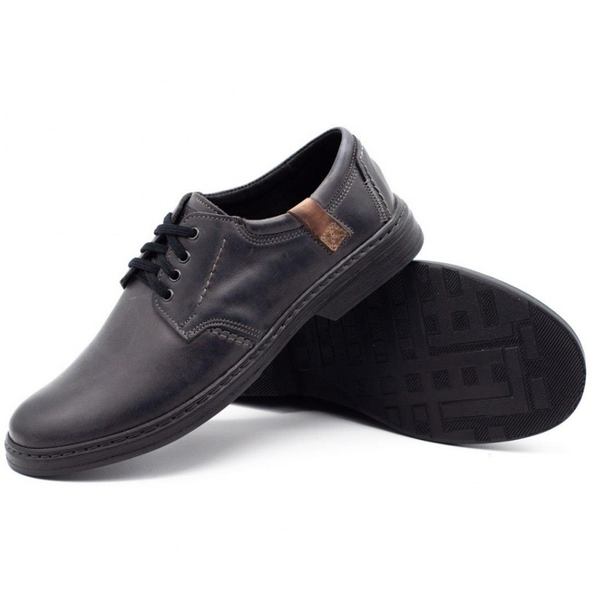 Pánská kožená obuv 415 šedá