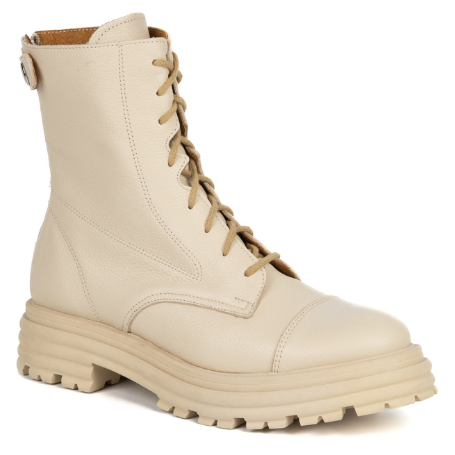 Dámské kožené béžové boty Butdam WOR1