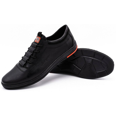 Buty męskie skórzane casual K23 czarne