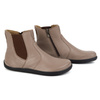 Damskie buty barefoot sztyblety z zamkiem ocieplane 1263 ciemno beżowe