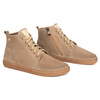 Dámské kožené zimní boty barefoot Z-B04 beige