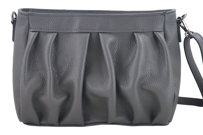 Dámská módní mačkaná kabelka - černá