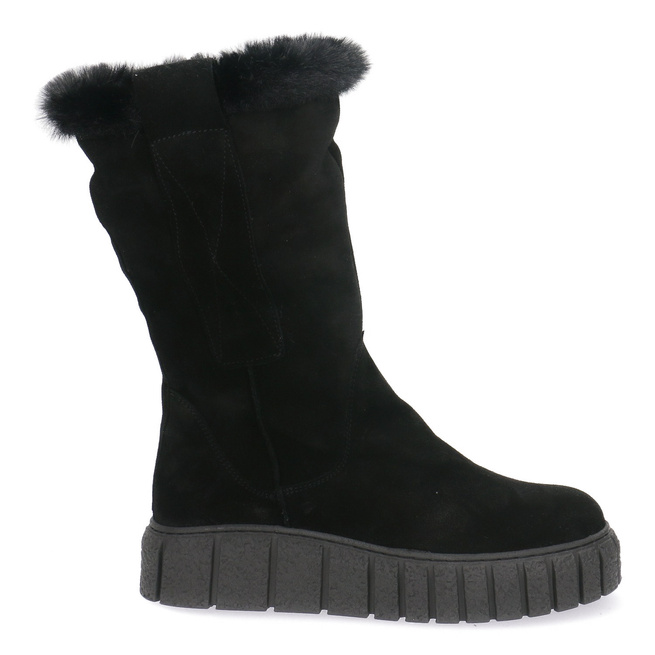 Pollonus dámské zateplené boty black velour 5-1570-008