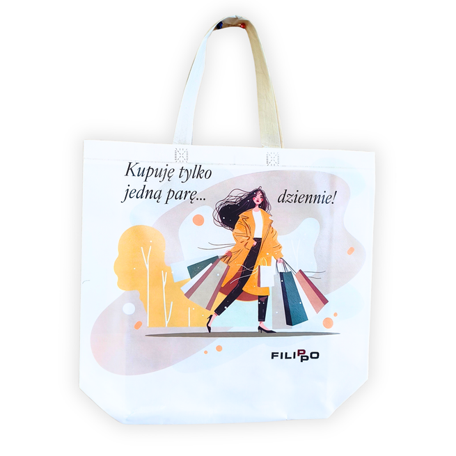 Torba zakupowa Filippo TZ0481 MLT "kupuję tylko jedną parę..."