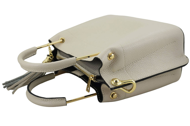 Dámská kožená kabelka Světle béžová