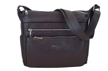 Codzienna i praktyczna torebka na ramię - Brązowa ciemna