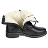 Dámské kožené boty Lauren zateplené vlnou černé