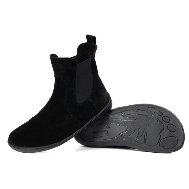 Dámské zimní boty Barefoot Olivier 1797POL black velur