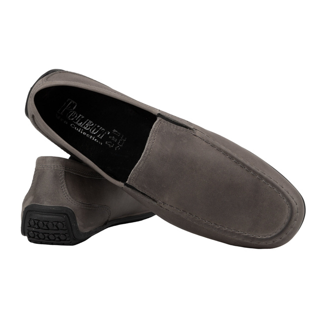 Pánské kožené mokasíny 2105 šedé