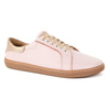 Aura: Różowe Damskie Barefoot Sneakersy Skórzane | Modne Buty Minimalistyczne, Zerowy Drop