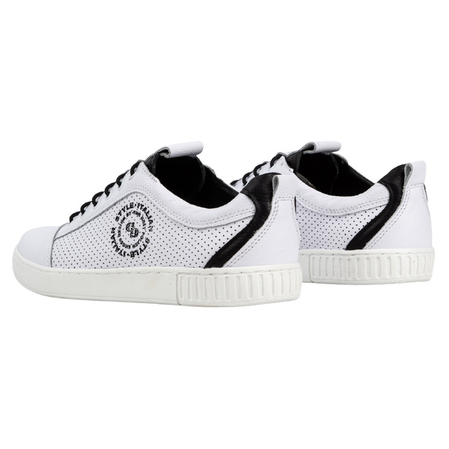 Pánská ležérní kožená obuv 2121P/2 bílá