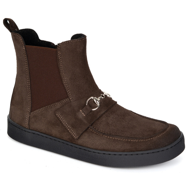 Dámské barefoot boty Scarlet z přírodní kůže zateplené zimní hnědé