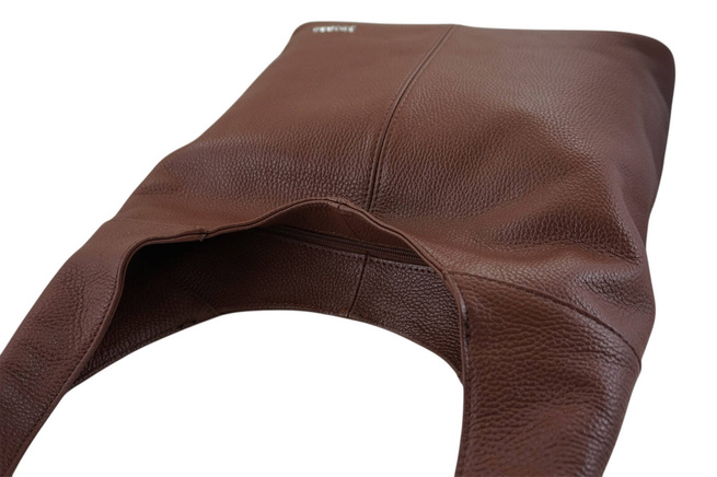 Módní taška se širokým uchem - hnědá