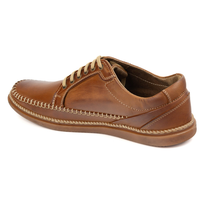 Buty Męskie Skórzane Casual Model 313GT camel