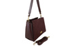 Městská taška z přírodního semiše a kůže - bordó