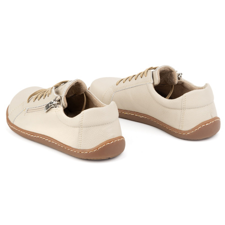 Damskie minimalistyczne buty skórzane barefoot model 1243 beżowe