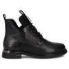 Dámské černé kožené elegantní boty DBT7246 BK Filippo