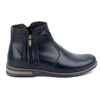 Pánské zateplené zimní kožené boty 887K navy blue