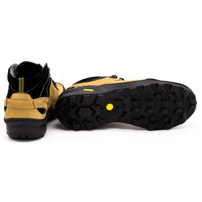 Pánské zimní kožené boty 139GT yellow