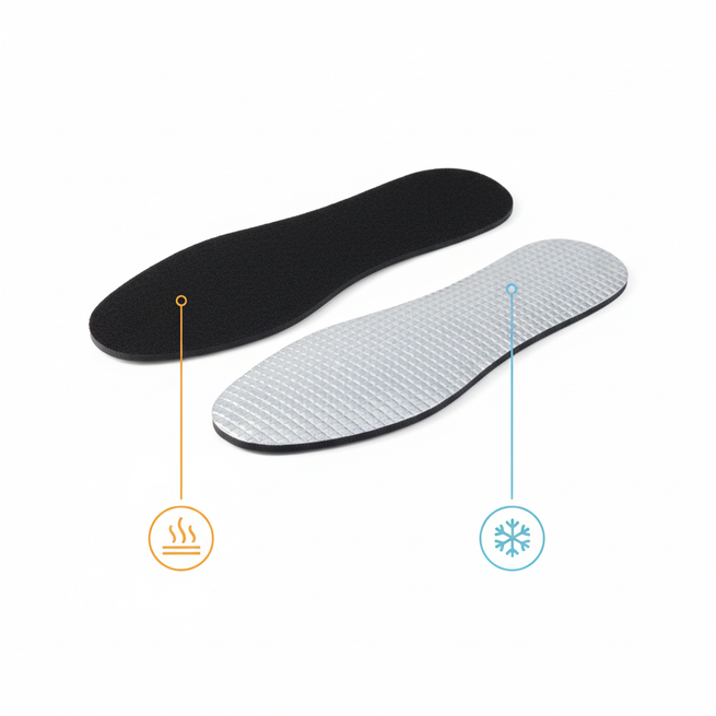 Wkładki do obuwia zimowe filcowe z izolacją aluminiową