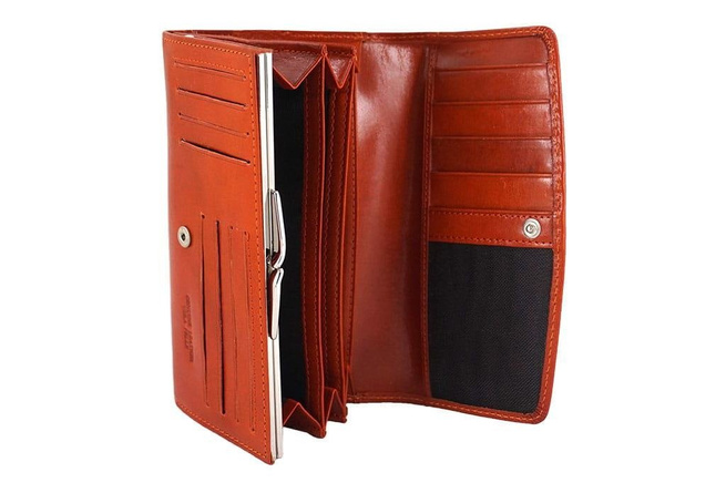 Dámská italská kožená peněženka Navy blue