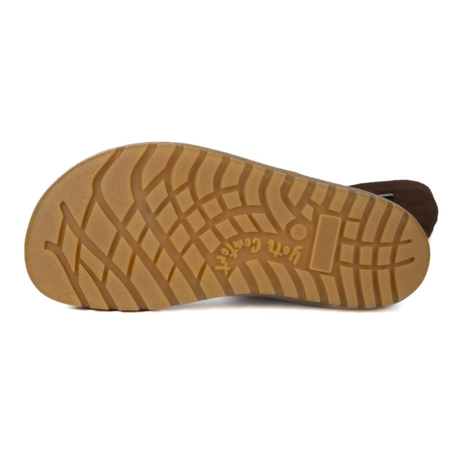 Buty damskie barefoot skórzane kozaki Olivier Hazel brązowy welur