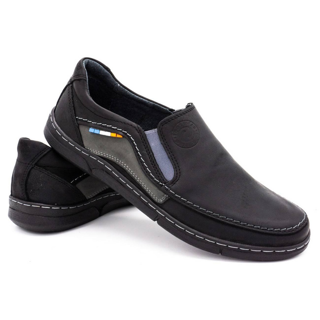 Buty męskie slip-on 283GT czarne