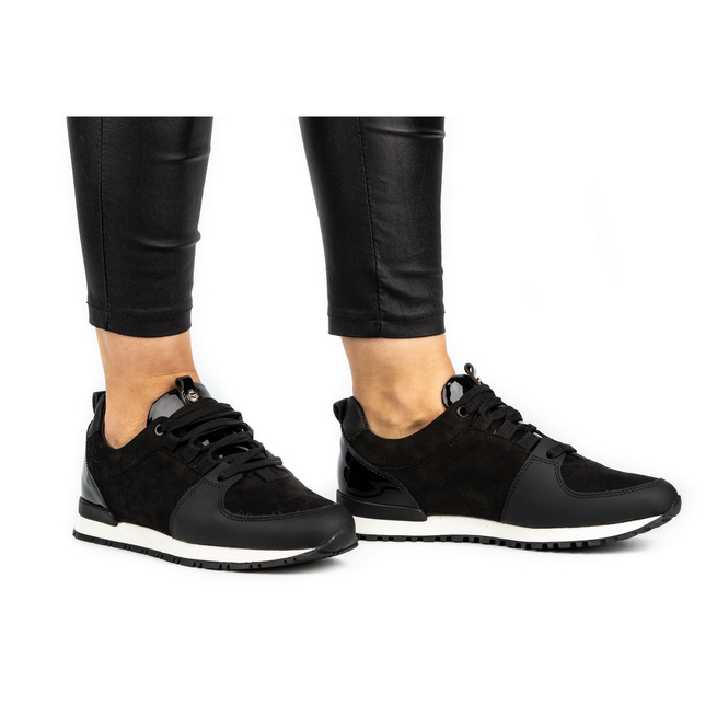 Dámská sportovní obuv kožená creepers 05-0784-11 černá