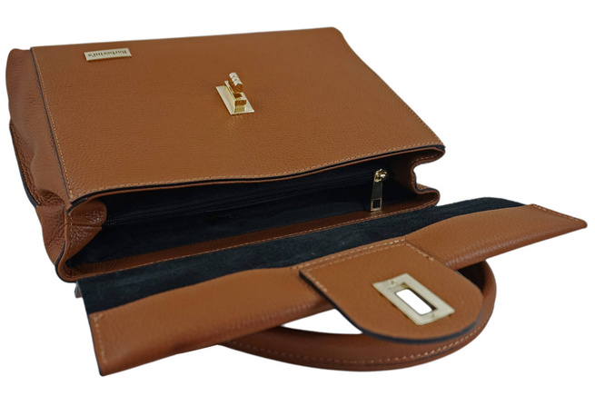 Kufr kožené kabelky - světle hnědý