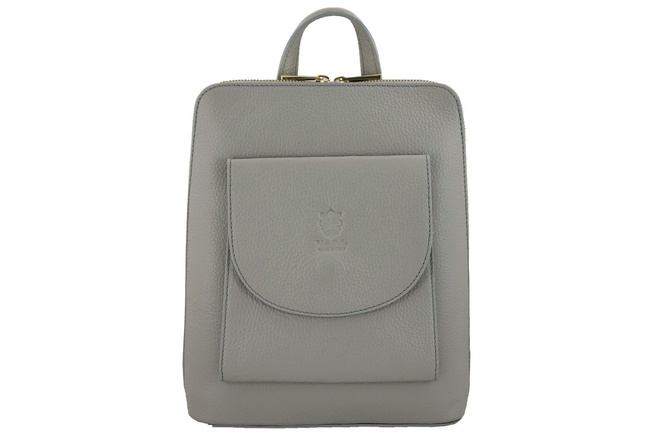 Plecak skórzany / listonoszka - Casual 2w1 - Czerwony