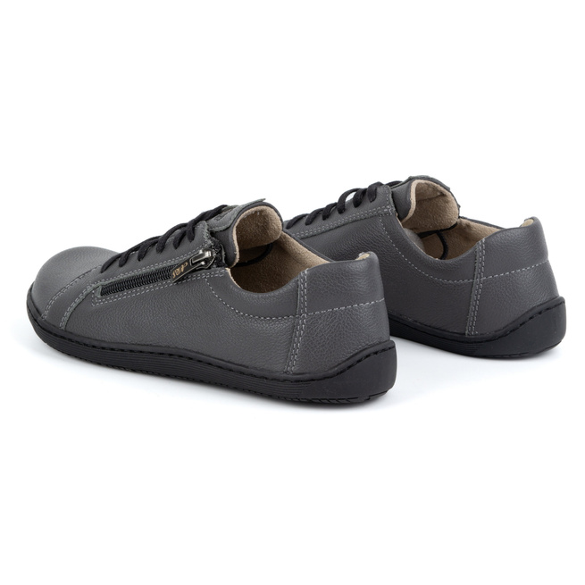 Damskie minimalistyczne buty skórzane barefoot model 1243 szare