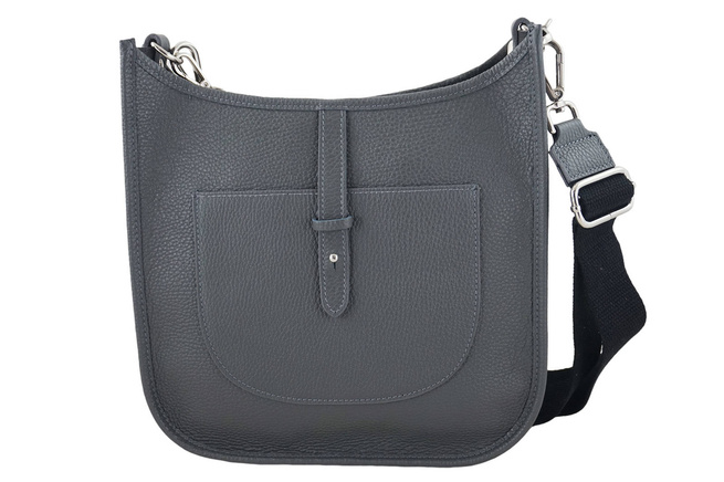 Duża listonoszka z odpinanym łańcuszkiem - Szara ciemna